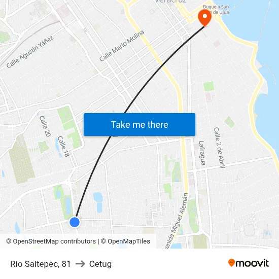 Río Saltepec, 81 to Cetug map