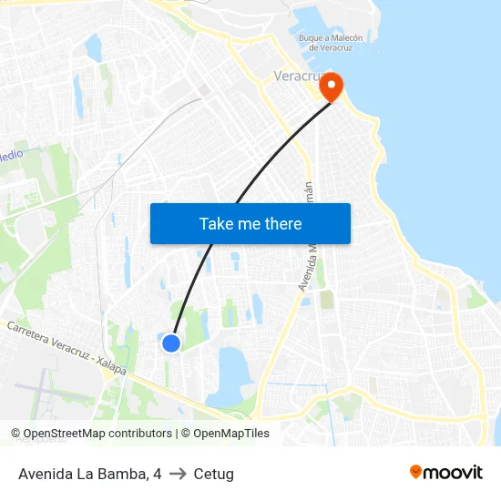 Avenida La Bamba, 4 to Cetug map