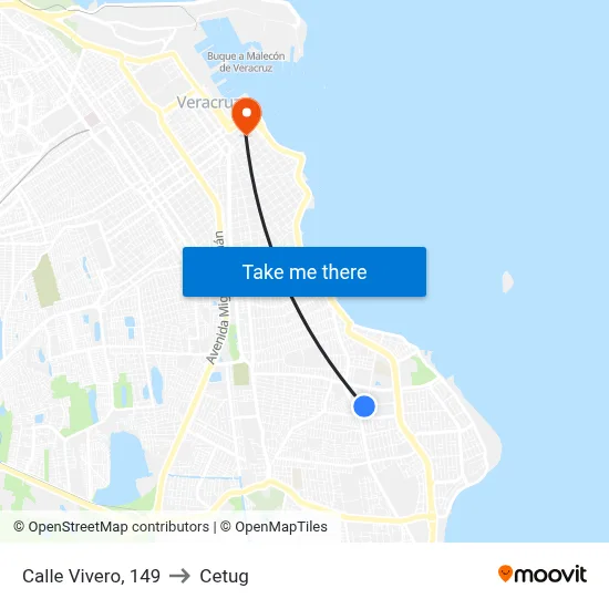 Calle Vivero, 149 to Cetug map
