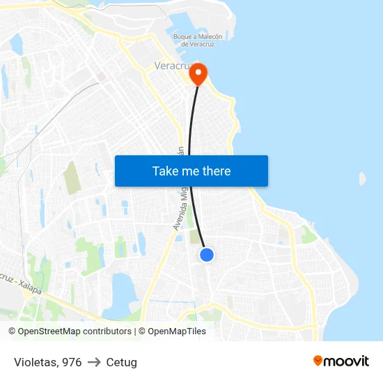 Violetas, 976 to Cetug map