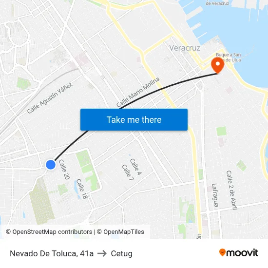 Nevado De Toluca, 41a to Cetug map