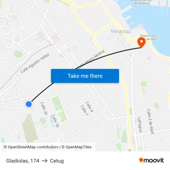 Gladiolas, 174 to Cetug map