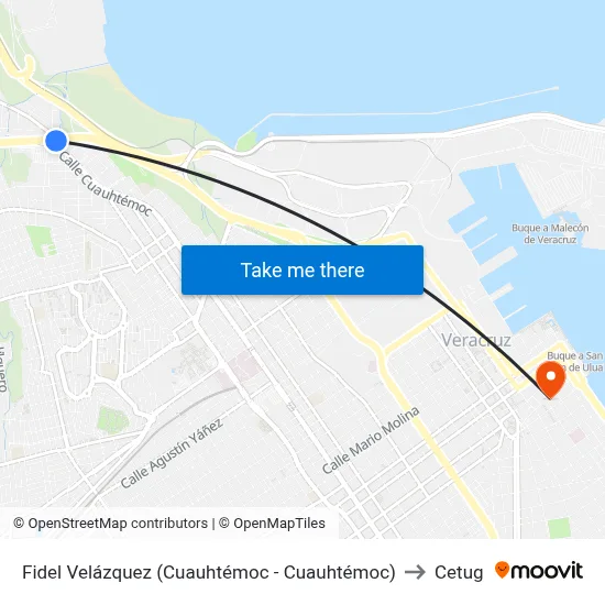 Fidel Velázquez (Cuauhtémoc - Cuauhtémoc) to Cetug map