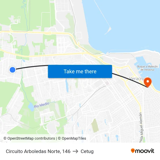 Circuito Arboledas Norte, 146 to Cetug map
