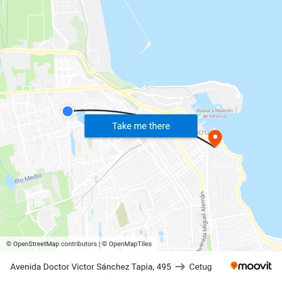 Avenida Doctor Victor Sánchez Tapia, 495 to Cetug map
