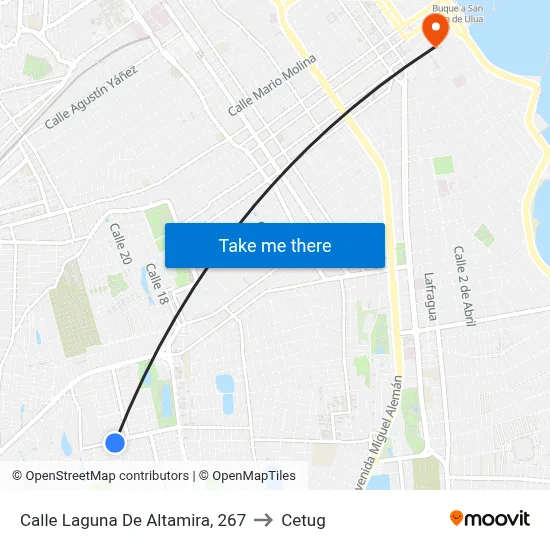 Calle Laguna De Altamira, 267 to Cetug map