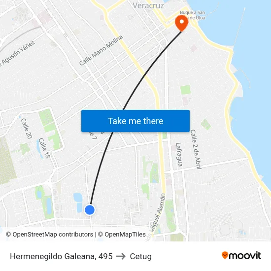 Hermenegildo Galeana, 495 to Cetug map