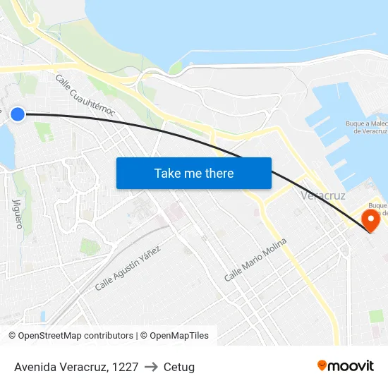 Avenida Veracruz, 1227 to Cetug map