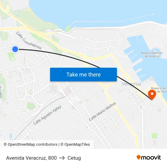 Avenida Veracruz, 800 to Cetug map
