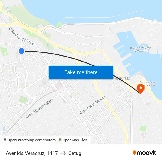 Avenida Veracruz, 1417 to Cetug map