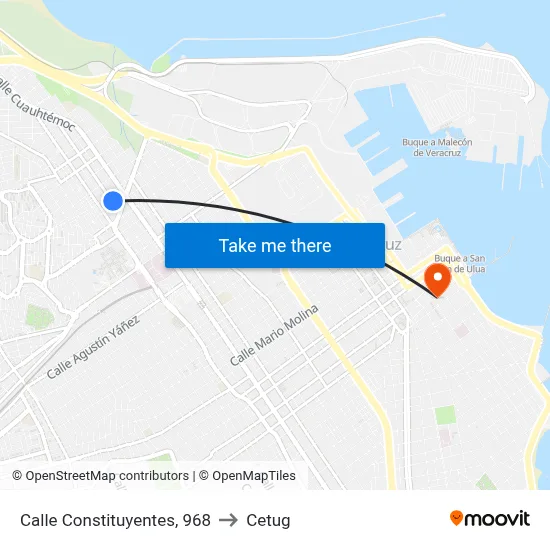 Calle Constituyentes, 968 to Cetug map