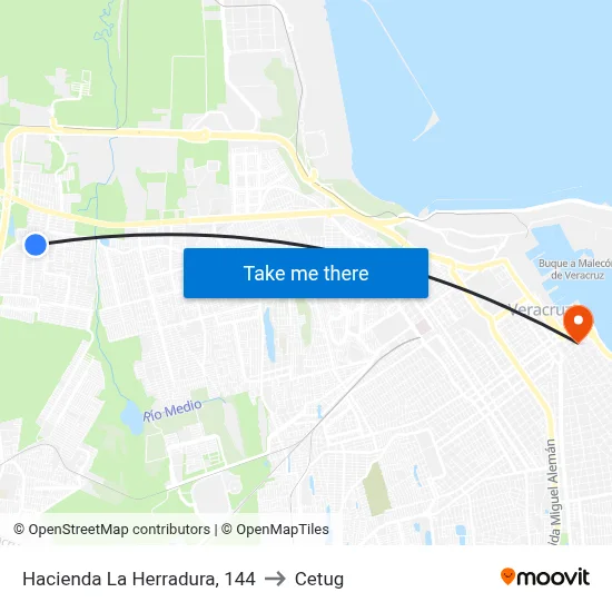 Hacienda La Herradura, 144 to Cetug map