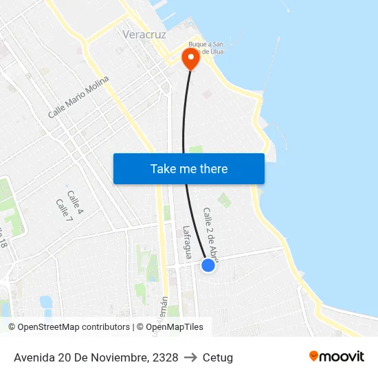 Avenida 20 De Noviembre, 2328 to Cetug map