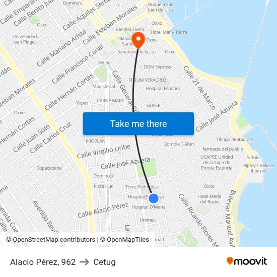 Alacio Pérez, 962 to Cetug map