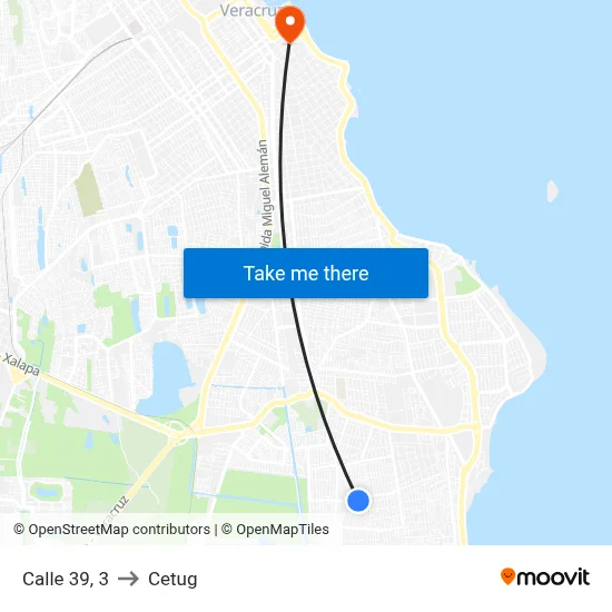 Calle 39, 3 to Cetug map
