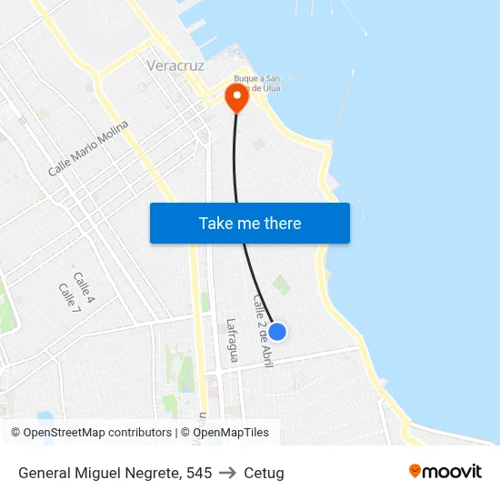 General Miguel Negrete, 545 to Cetug map