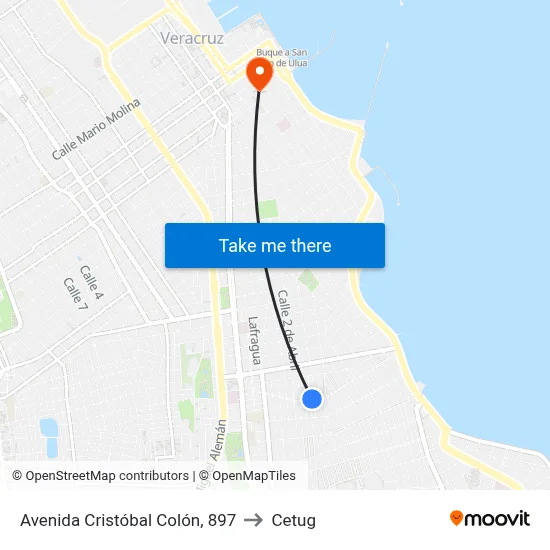 Avenida Cristóbal Colón, 897 to Cetug map