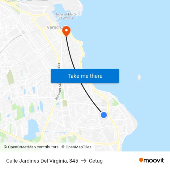 Calle Jardines Del Virginia, 345 to Cetug map