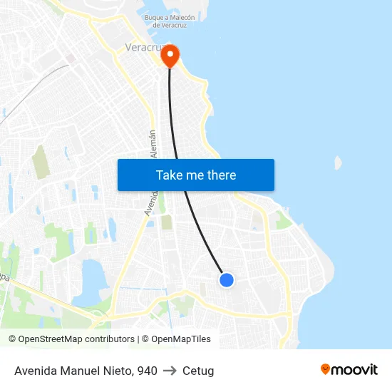 Avenida Manuel Nieto, 940 to Cetug map