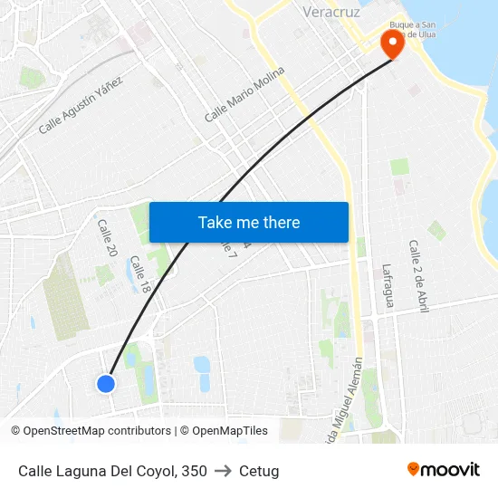 Calle Laguna Del Coyol, 350 to Cetug map