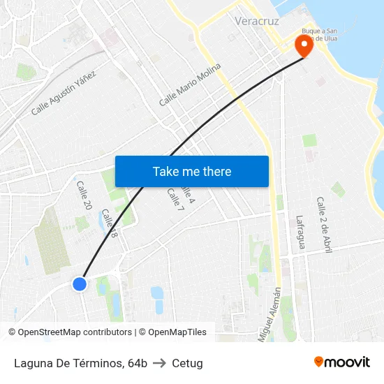 Laguna De Términos, 64b to Cetug map