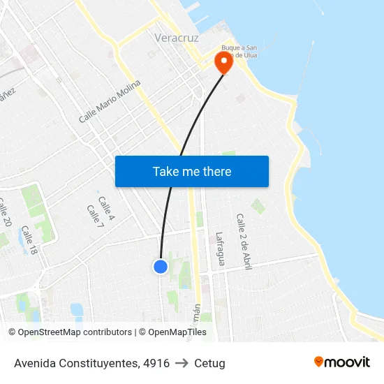Avenida Constituyentes, 4916 to Cetug map