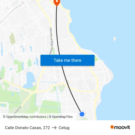 Calle Donato Casas, 272 to Cetug map