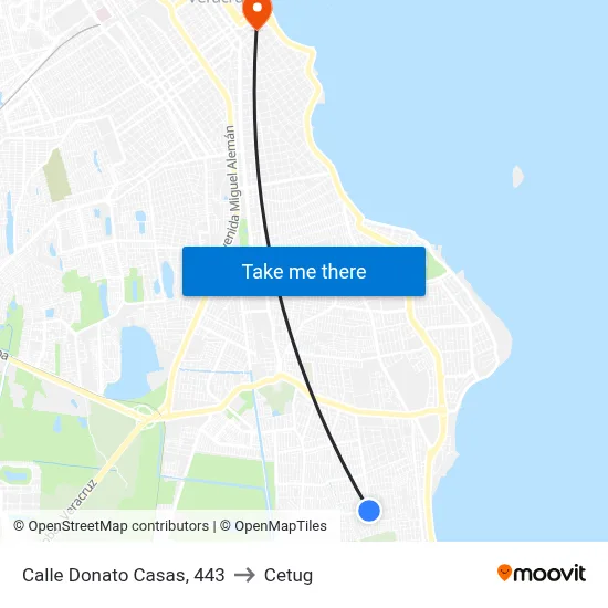 Calle Donato Casas, 443 to Cetug map