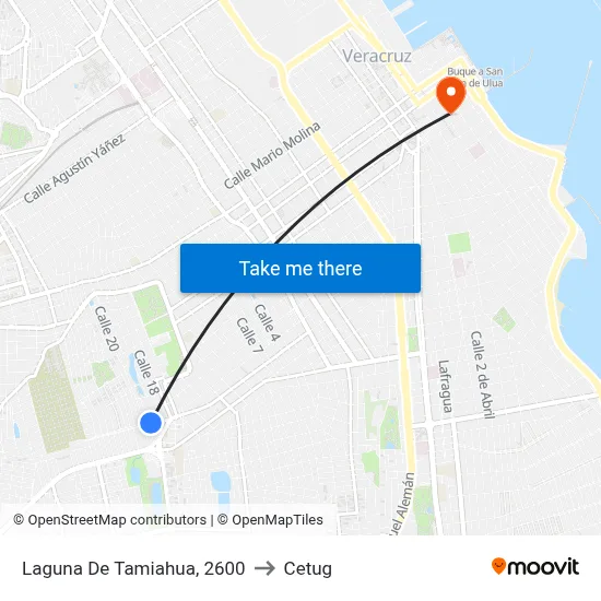 Laguna De Tamiahua, 2600 to Cetug map