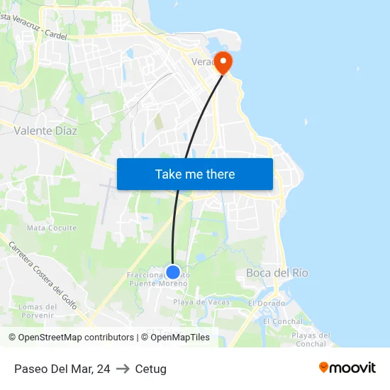 Paseo Del Mar, 24 to Cetug map