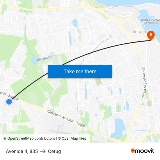 Avenida 4, 835 to Cetug map