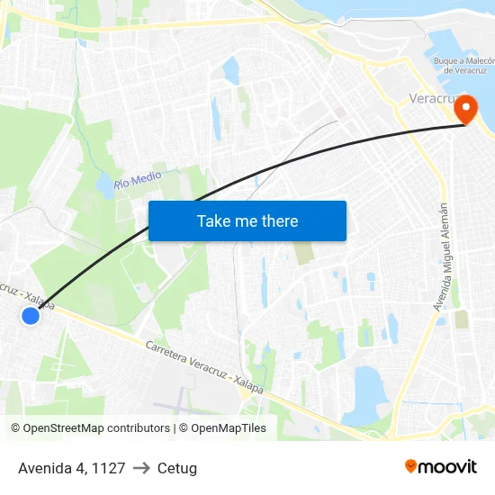 Avenida 4, 1127 to Cetug map