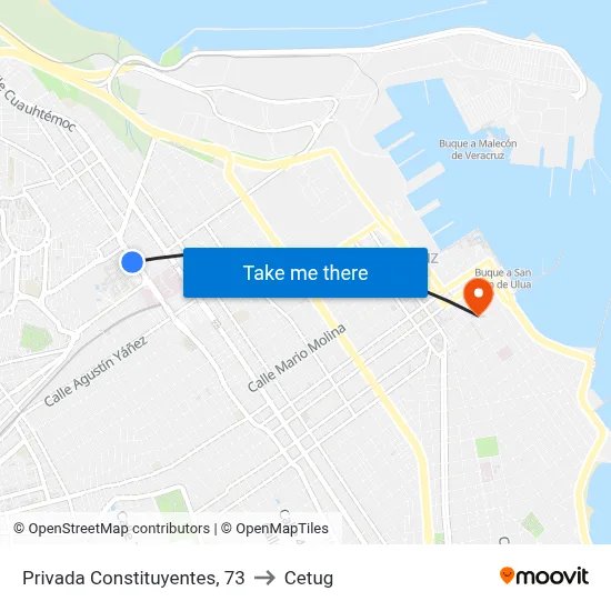 Privada Constituyentes, 73 to Cetug map