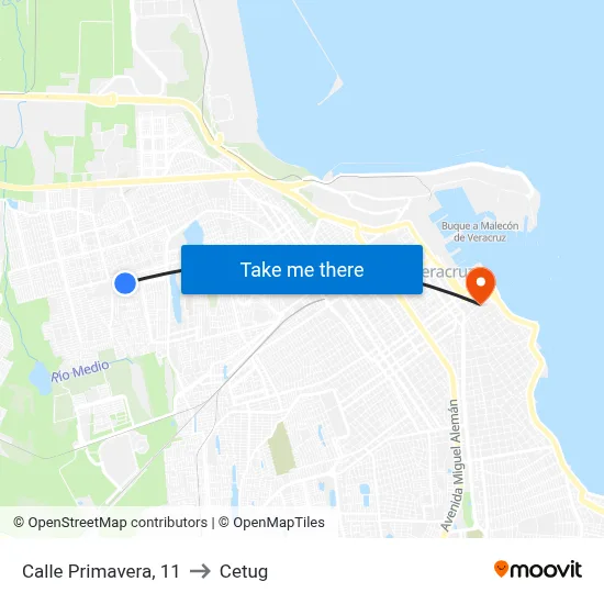 Calle Primavera, 11 to Cetug map