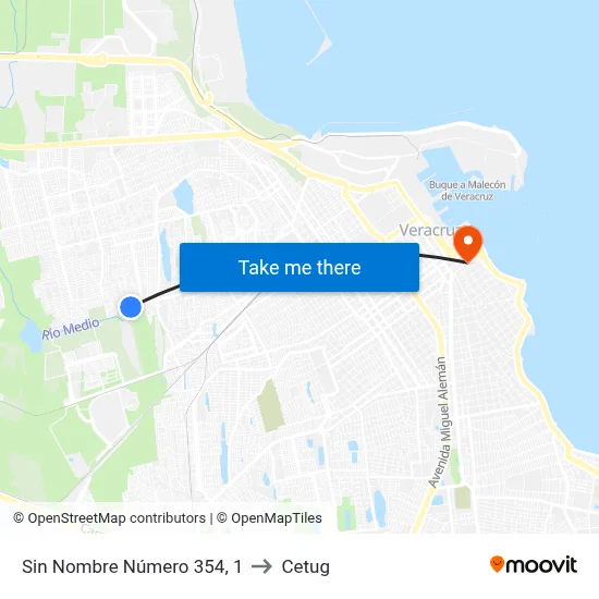 Sin Nombre Número 354, 1 to Cetug map