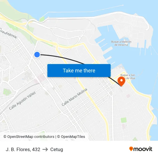 J. B. Flores, 432 to Cetug map