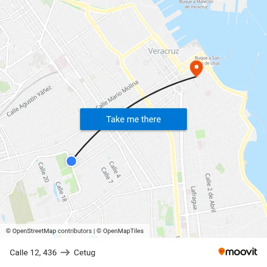 Calle 12, 436 to Cetug map