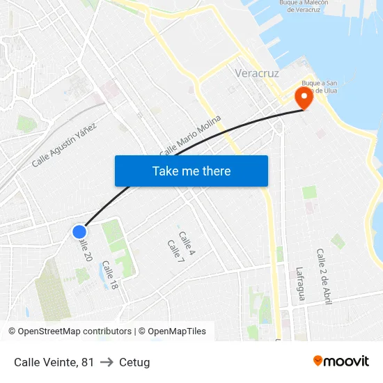 Calle Veinte, 81 to Cetug map