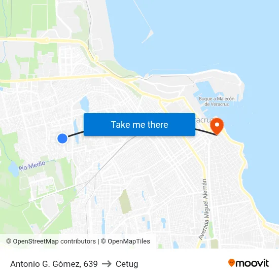 Antonio G. Gómez, 639 to Cetug map