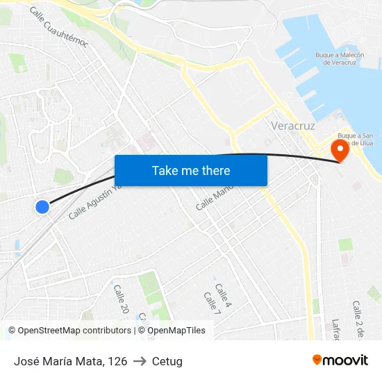 José María Mata, 126 to Cetug map