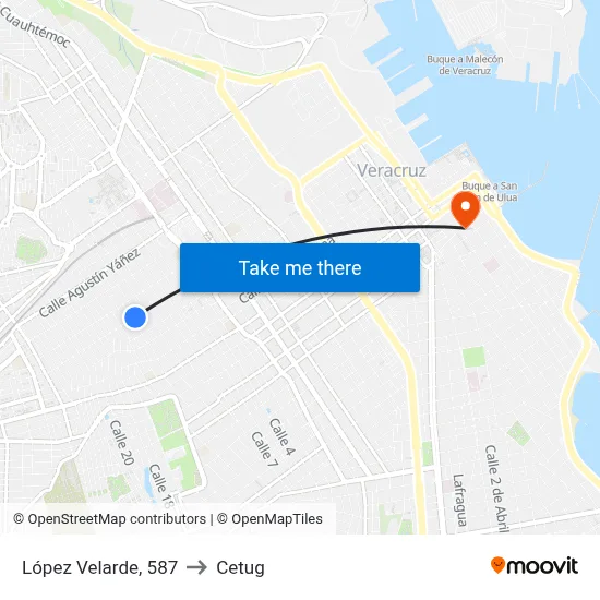 López Velarde, 587 to Cetug map