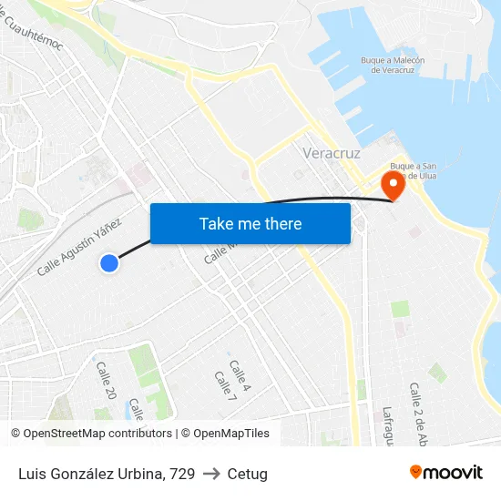 Luis González Urbina, 729 to Cetug map