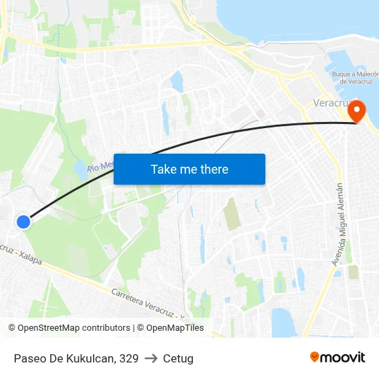 Paseo De Kukulcan, 329 to Cetug map