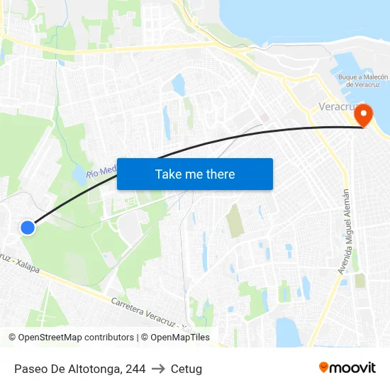 Paseo De Altotonga, 244 to Cetug map