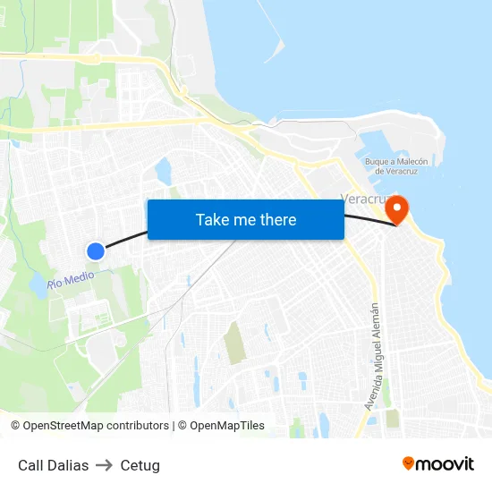 Call Dalias to Cetug map