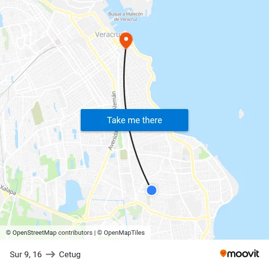 Sur 9, 16 to Cetug map