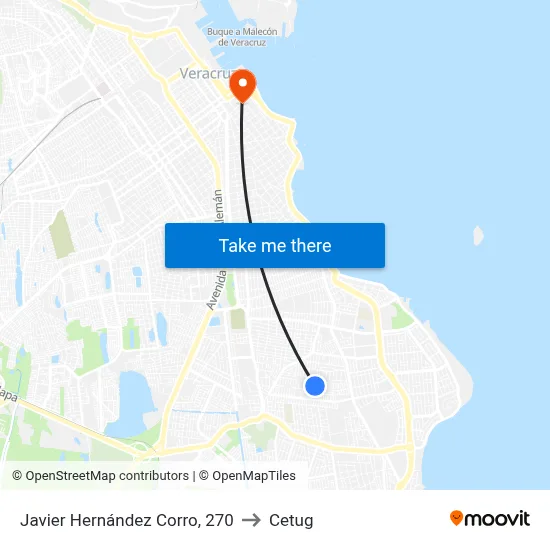 Javier Hernández Corro, 270 to Cetug map