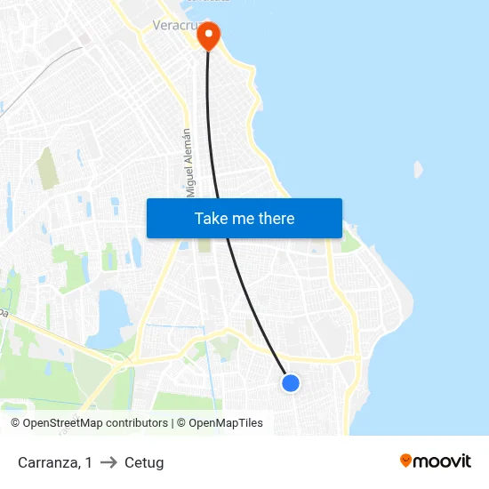 Carranza, 1 to Cetug map