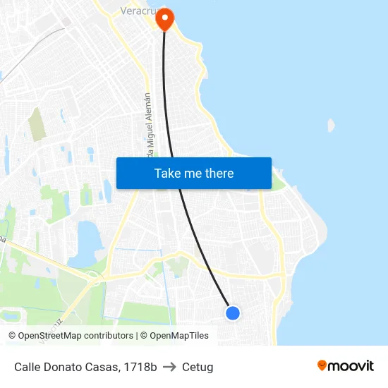 Calle Donato Casas, 1718b to Cetug map