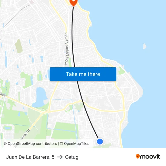 Juan De La Barrera, 5 to Cetug map